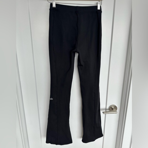 ALO Yoga High-Waist Zip It Flare Leggings Ankle Slit - Picture 7 of 9